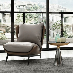 Poltrona Singola Moderna in Stile Nordico - Sedia Lounge Minimalista per Balcone/Soggiorno, Design Artistico Comoda Poltrona Relax - Product Image 3