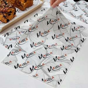 Papier d'emballage pour sandwichs et hamburgers imprimé sur mesure, résistant à la graisse, de qualité alimentaire, pour hamburgers, desserts, pain, charcuterie, avec logo - Product Image 3