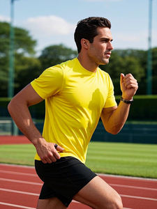 BMT 01 Camiseta de manga corta Dry Fit para hombre, camisetas ligeras de cuello redondo para hombre, entrenamiento atlético informal - Product Image 6