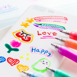 Ensemble de stylos à encre gel 3D brillants, 6 à 12 couleurs, stylos gel fluorescent à paillettes, 1,0 mm, surligneurs, stylo de peinture DIY - Product Image 4
