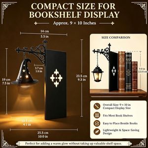 Luz LED Decorativa para Estantería con Diseño de Calabaza de Halloween y Murciélagos, para Rincón de Lectura, Iluminación Decorativa para Estantes - Product Image 5
