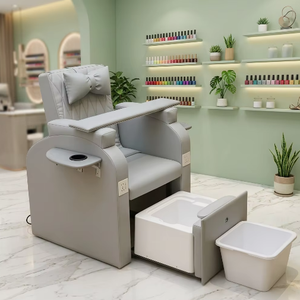 Modern Luxury Leisure Salon Manicure Pedicure Chair Electric Massage Multifunctional Stretchable Foot Bath Chair - Product Image 1
