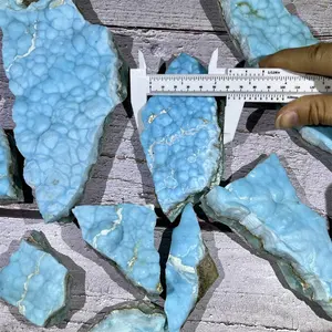 Pedras de cura por atacado de alta qualidade Pedra áspera natural Larimar amostra de pedra crua cristal para cura