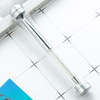 PQ Cuir Cylindrique Acrylique Plastique Cristal Transparent Signature Publicité Cadeau Stylo Premium Qualité Emballage Stylo Boîte