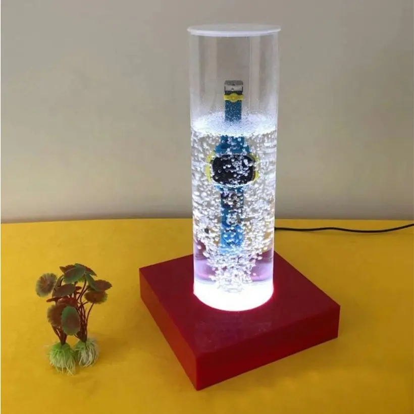 Wasserdichter Testst änder aus klarem Acryl mit LED-Licht