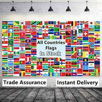 Drapeaux de pays personnalisés, impression numérique, tissu polyester, drapeau rectangulaire d'extérieur pour les sports, publicité promotionnelle, bannière