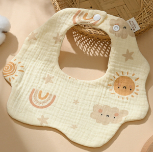 Simpatico orso stampato mussola cotone bavaglini morbidi bandane pulsante Saliva fascia per capelli rutta vestiti per bambini - Product Image 4