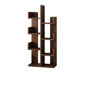 Estantería de Madera Maciza, Estante de Almacenamiento, Diseño de Piso o Pared, para Uso en el Hogar, Sala de Estar, Dormitorio, Librería Moderna Minimalista - Product Image 5