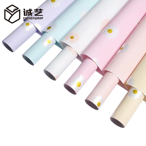 Nuovissima <span class=keywords><strong>Carta</strong></span> da Imballaggio per Bouquet Floreali, Impermeabile, Doppio Lato, con Piccole Margherite Rinfrescanti - Product Image 1