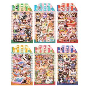 สติกเกอร์ PET ลายสัตว์น่ารัก 4 แผ่น/แพ็ค สติกเกอร์กระดาษธรรมดา สติกเกอร์สำหรับเด็ก วัสดุกระดาษธรรมดา - Product Image 5
