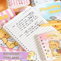 Vente en gros Journal d'étudiant Cartoon Cute Cheap School Student A5 Spiral Cartoon Kawaii Cute Diary Notebook pour les filles