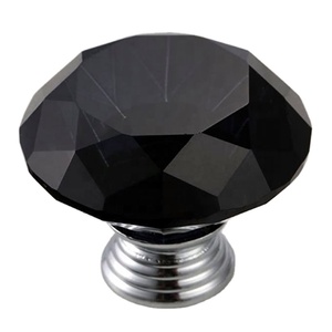 Manijas de cristal redondas de diamante CX714 para muebles de dormitorio, pomos de cristal para gabinetes, de China - Product Image 5