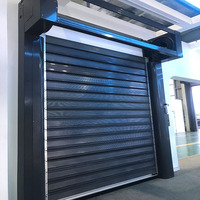 Volet roulant industriel automatique Porte rigide en spirale en alliage d'aluminium à isolation thermique à grande vitesse pour portes de garage automobile