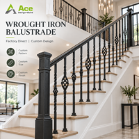 Ace système de Balustrade en aluminium, main courante en aluminium, balustrades en verre, Balustrade extérieure pour Villa