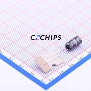 Condensateur électrolytique en aluminium à montage traversant NXA25V100M6.3*11 2.5TP, trou traversant, D6.3xL11mm 100uF 20% 25V 340mA-100kHz - Product Image 1