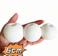 DIY TPR 4cm 6cm Coque de boule vide blanche réutilisable pour jouet sensoriel anti-stress, effet cire craquelée et texture souple