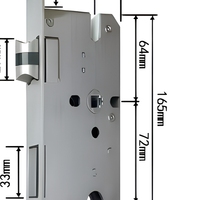 Ensemble de poignées de porte 13/103 avec corps de serrure, cylindre, levier tubulaire, ensemble de serrures d'entrée, de confidentialité et de passage en alliage de zinc, bouton de porte, vente en gros