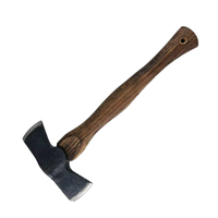 Hache de survie tactique à double tête pour le combat en plein air Tête de hache en acier inoxydable sur manche en bois pour le camping et le fendage du bois