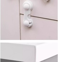 Verrou de sécurité pour armoire et tiroir pour bébé avec conception coulissante anti-pincement en plastique