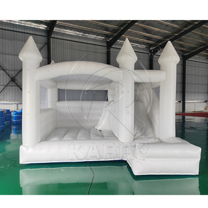 Castillo Inflable Comercial de PVC con Tobogán Blanco para 5-10 Personas, Castillo Hinchable para Exteriores para Bodas y Fiestas - Product Image 1