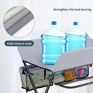 <span class=keywords><strong>Table</strong></span> à <span class=keywords><strong>langer</strong></span> pour bébé d'usine avec <span class=keywords><strong>roulettes</strong></span>, portable, hauteur réglable, pliable, avec organisateur de crèche et étagère de rangement - Product Image 3