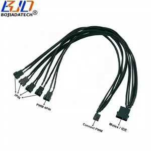 Molex IDE/SATA 4 PIN 1 до 5 PWM 4Pin 3Pin вентилятор разветвитель кабеля 18 дюймов 45 см для блок питания ATX PSU питание