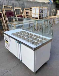 <span class=keywords><strong>Table</strong></span> de préparation réfrigérée pour pizza, congélateur commercial, <span class=keywords><strong>table</strong></span> en acier inoxydable, réfrigérateur pour bar à salades - Product Image 4