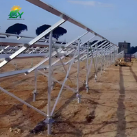 Système de montage au sol pour panneaux solaires, structure de support solaire en aluminium pour applications photovoltaïques à grande échelle, système de support solaire à grande échelle