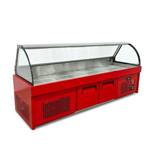 Vitrine réfrigérée pour viande Deli, vitrine incurvée en verre, <span class=keywords><strong>2</strong></span> portes, contrôle numérique de la température, comptoir autoportant, réfrigérateur à viande - Product Image 4