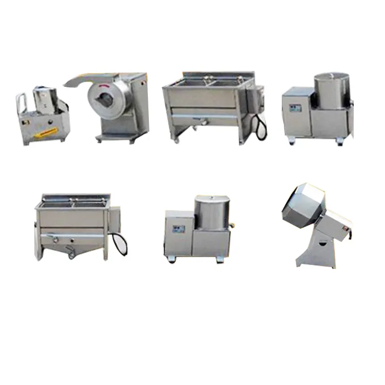 Semi Automatic Small Scale Frozen Potato Flakes Chips Processing Plant Making Machines French Fries Production Line For Sale