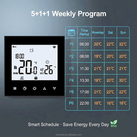 Termostato Inteligente WiFi para Calefacción por Suelo Radiante, 3A 95-240V AC, Pantalla Táctil Tuya, Resistente al Fuego, Flexible, Ahorro de Energía, Uso en Hoteles
