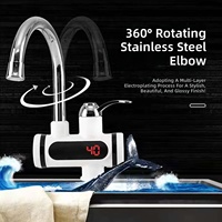 Robinet d'eau chaude électrique instantané avec chauffe-eau intégré, affichage numérique, robinet de cuisine pour l'eau chaude et froide