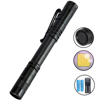 Mini lampe torche à stylo XPE-R3 LED, étanche IPX8, torche EDC portable avec clip métallique pour l'inspection, le camping, l'éclairage d'urgence