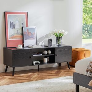 Meuble <span class=keywords><strong>TV</strong></span> moderne européen <span class=keywords><strong>pour</strong></span> téléviseurs de <span class=keywords><strong>55</strong></span> à 59 <span class=keywords><strong>pouces</strong></span>, en MDF, meuble de salon avec rangement, noir, facile à nettoyer, meuble <span class=keywords><strong>TV</strong></span> <span class=keywords><strong>pour</strong></span> hôtel - Product Image 2