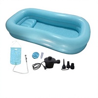 Baignoire gonflable médicale transfrontalière en PVC pour personnes âgées, patients alités, femmes enceintes et adultes – Modèle pliable surélevé