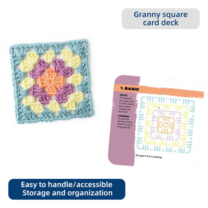 Kit <span class=keywords><strong>de</strong></span> <span class=keywords><strong>couture</strong></span> DIY <span class=keywords><strong>pour</strong></span> jeu <span class=keywords><strong>de</strong></span> cartes Granny Square, très populaire en Japon, avec 50 cartes en fil, coloré, tendance, fait main, <span class=keywords><strong>pour</strong></span> tricot et crochet, idéal comme <span class=keywords><strong>cadeau</strong></span> - Product Image 5