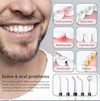 LULA 2026 Irrigateur buccal portable sans fil pour le nettoyage des dents, mini-flosser dentaire à 4 jets d'eau, TYPE-C, 2 boutons, Nouveau produit