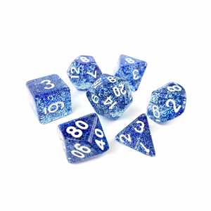 Juego de Dados Personalizados Poliédricos Rojos con Brillo Verde para Juegos de D&D - Product Image 4