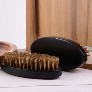 Brosse à barbe en bois de haute qualité pour homme avec logo personnalisé, poils de sanglier doux, brosse à barbe démêlante - Product Image 4