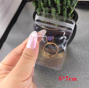 Doc bán buôn trong suốt PVC Văn Học niêm phong túi đồ trang sức bao bì dây kéo màu trắng túi Clip niêm phong Pouch - Product Image 2