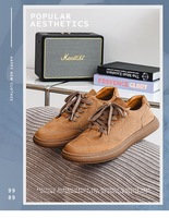Chaussures décontractées de luxe pour hommes, en daim, avec doublure en mesh, style rétro, semelle en caoutchouc, bout ailé, confortables pour le bureau