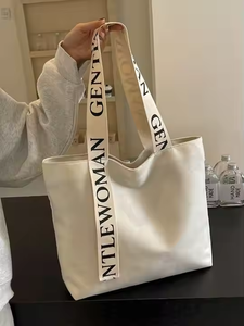 Sac fourre-tout imprimé de logo de marque personnalisé de haute qualité avec sangle de poignée style de vie actif sport sac en toile style lettre motif - Product Image 2