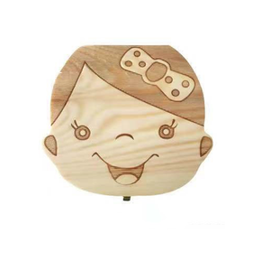 Scatola Portadenti in <span class=keywords><strong>Legno</strong></span> Personalizzata <span class=keywords><strong>per</strong></span> Inglese, Tedesco, Francese, Spagnolo, Scatola Ricordo <span class=keywords><strong>per</strong></span> Denti da Latte - Product Image 1