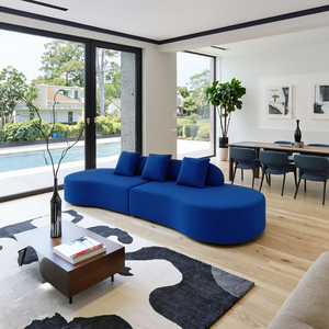 Modern Internet Celebrity Full Lounge Sofa Set Living Room Curved Semi-<strong>Circle</strong> <strong>Couch</strong> Vacuum Compression Memory Foam for Villas - Product Image 6