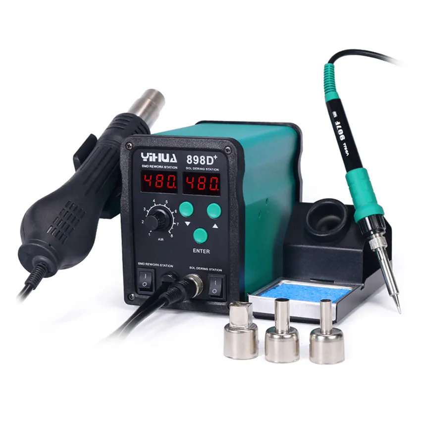 Hot Selling Product 878D 2 In 1 Digital Display Desoldering Station Soldering Station With Desoldering