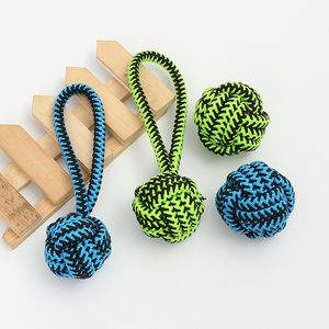 Jouets à mâcher pour chiens en <span class=keywords><strong>coton</strong></span> de petite taille, durables, résistants aux morsures, interactifs, pour le nettoyage des dents, corde à mâcher, balle pour chats - Product Image 4