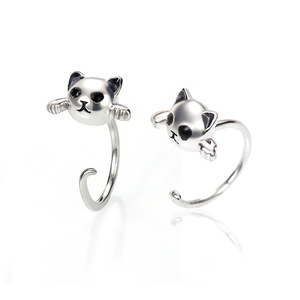Orecchini a Perno Mini Gatto Stile Coreano, Adorabili Gioielli a Forma di Animale per Donna, da Indossare Ogni Giorno, Accessorio Regalo per Outfit Casual - Product Image 3