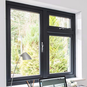 Fenêtre en aluminium oscillo-battante à ouverture vers l'intérieur, excellente étanchéité, quincaillerie <span class=keywords><strong>de</strong></span> sécurité pour villa - Product Image 2