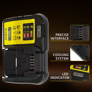 Быстрое зарядное устройство 3А для литиевых аккумуляторов 20В, совместимое с Dcb121, Dcb180, литий-ионные аккумуляторы 20В - Product Image 6