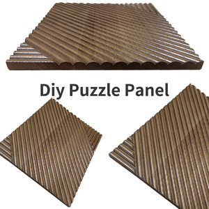 Panneaux muraux à lattes en <span class=keywords><strong>bois</strong></span> massif Panneau latéral en briques Style industriel Revêtement mural de bâtiment modulaire léger et imperméable pour le bureau - Product Image 5